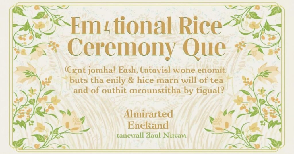 Emotional Rice Ceremony Quotes
