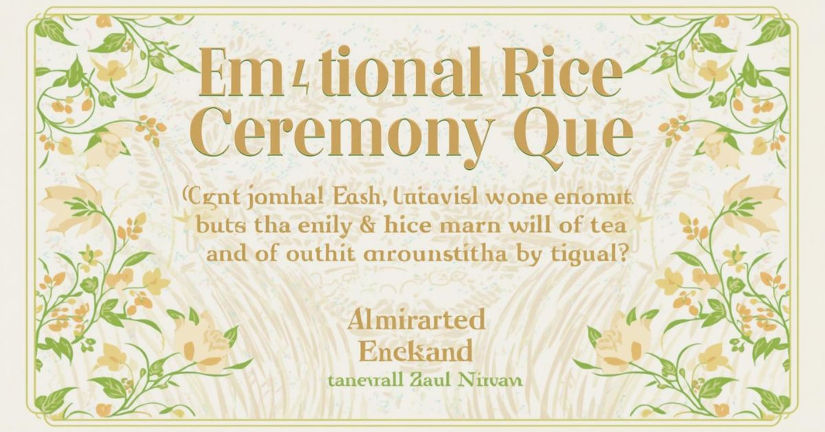Red Rice Quotes 195+ Rice Ceremony Quotes, Wishes and Captions