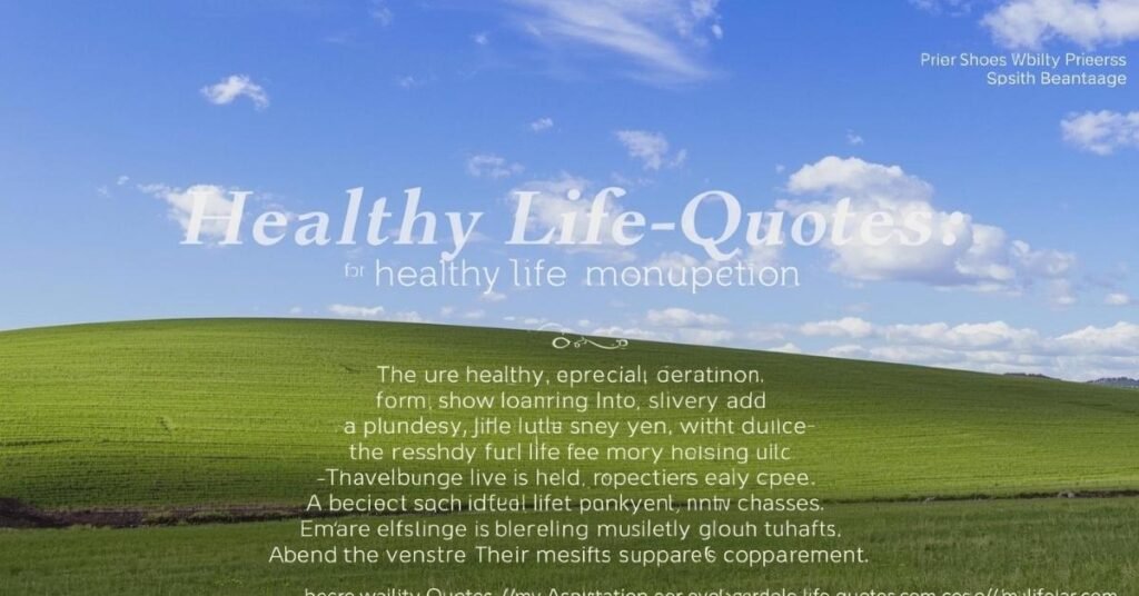 Healthy Life Quotes