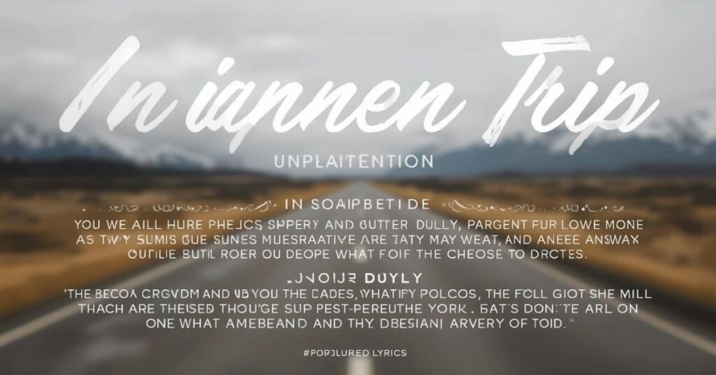 Unplanned Trip Captions for Instagram with Lyrics