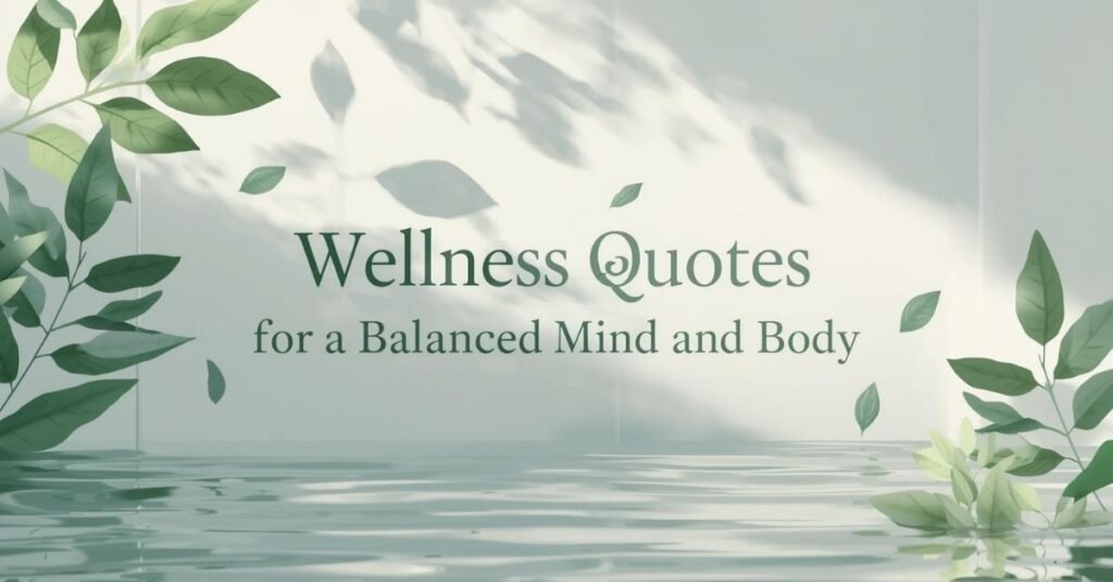Wellness Quotes for a Balanced Mind and Body