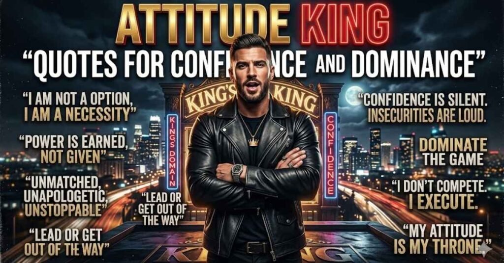 Attitude King Quotes for Confidence and Dominance