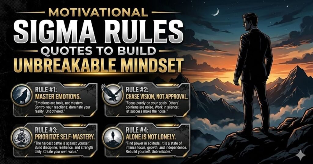 Motivational Sigma Rules Quotes to Build Unbreakable Mindset