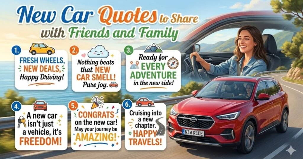 New Car Quotes to Share with Friends and Family