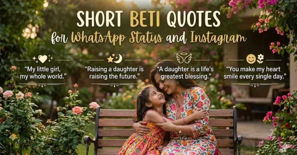 Short Beti Quotes for WhatsApp Status and Instagram