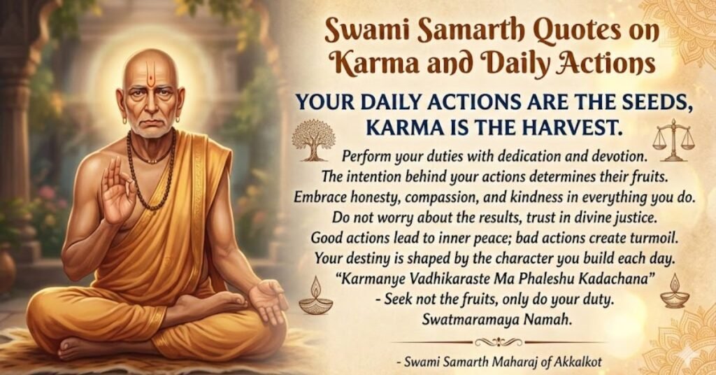 Swami Samarth Quotes on Karma and Daily Actions