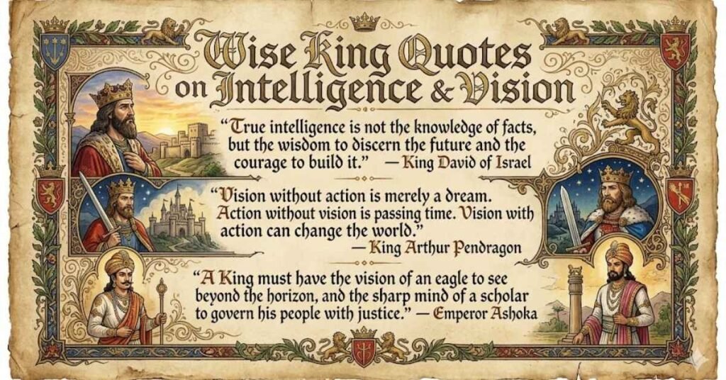 Wise King Quotes About Intelligence and Vision