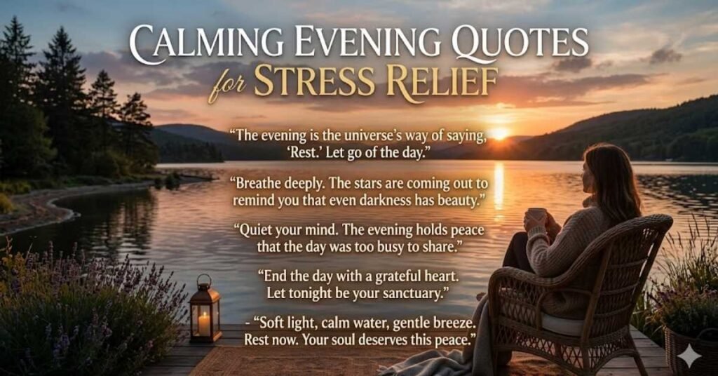Calming Evening Quotes for Stress Relief