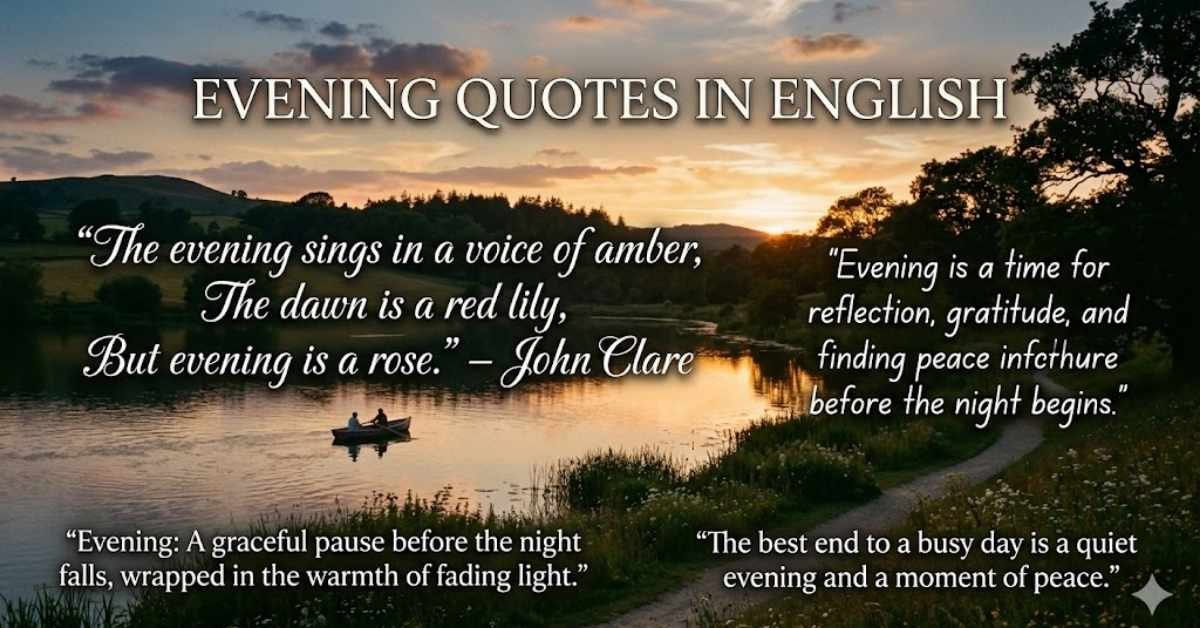 evening quotes in english