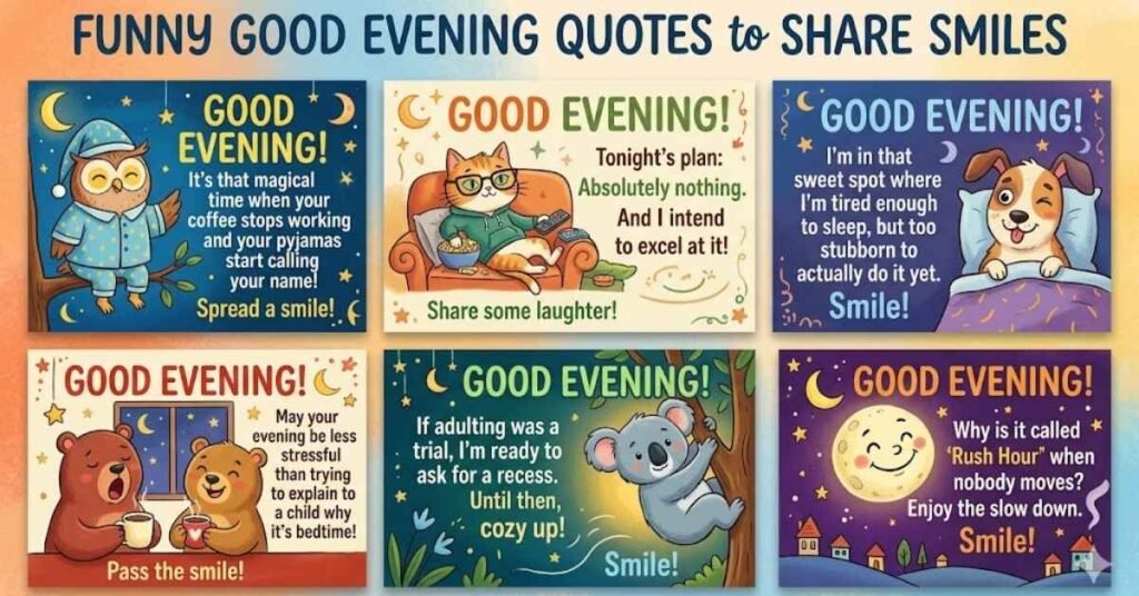 Funny Good Evening Quotes to Share Smile
