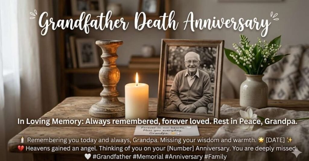 Grandfather Death Anniversary Quotes for WhatsApp Status and Captions