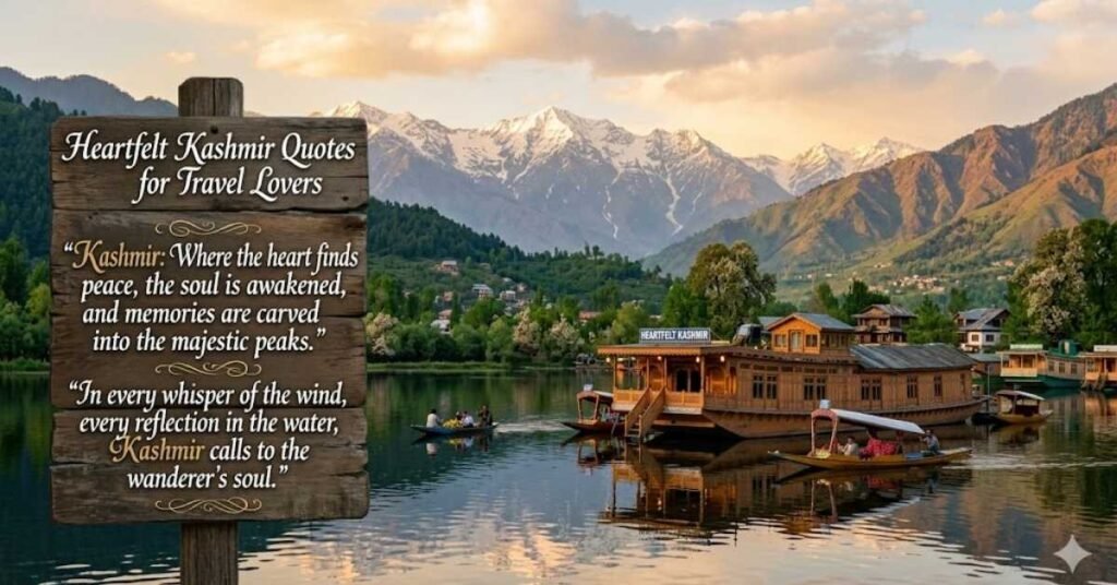 Heartfelt Kashmir Quotes for Travel Lovers