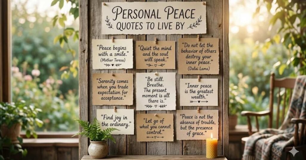 Personal Peace Quotes to Live By