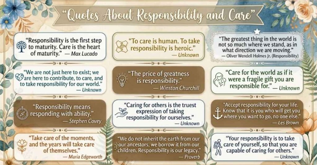 Quotes About Responsibility and Care