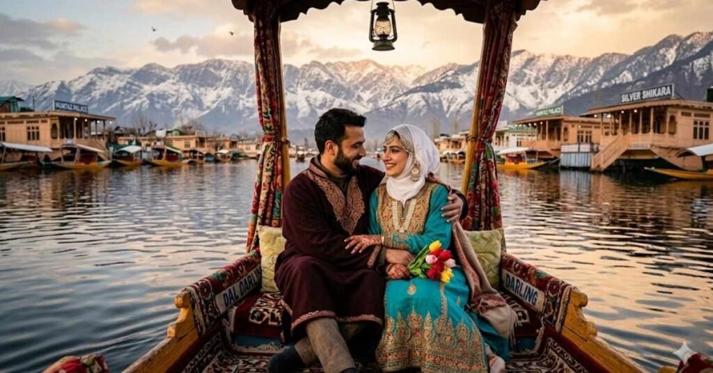 Romantic Kashmir Couple Captions