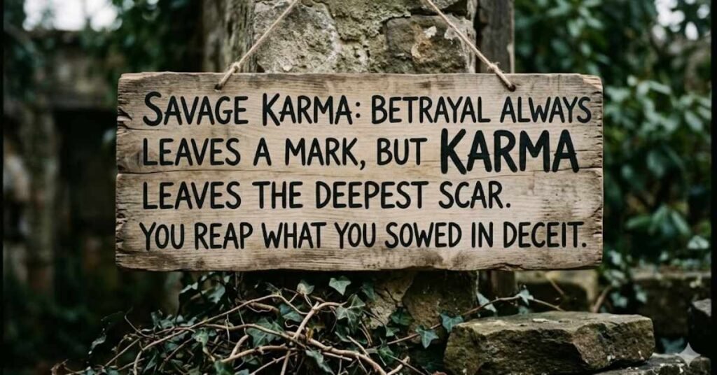 Savage Karma Quotes About Betrayal And Cheating