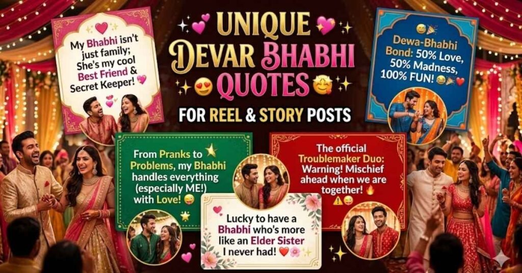 Unique Devar Bhabhi Quotes for Reel and Story Posts