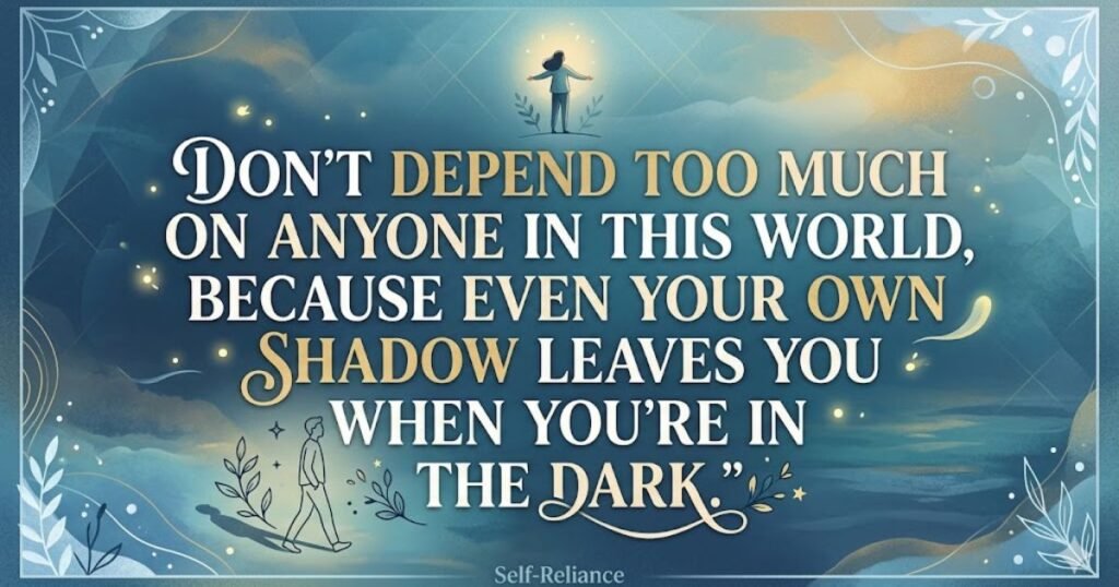 Don’t Depend Too Much On Anyone Quotes