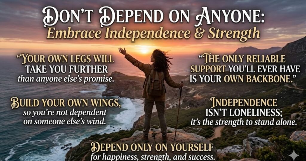Don’t Depend On Anyone Quotes