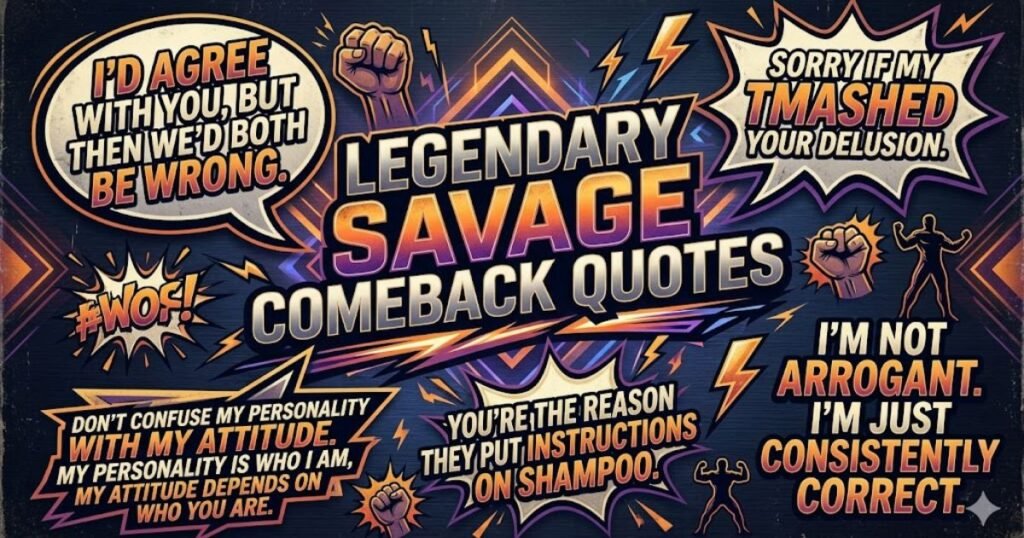 Legendary Savage Comeback Quotes