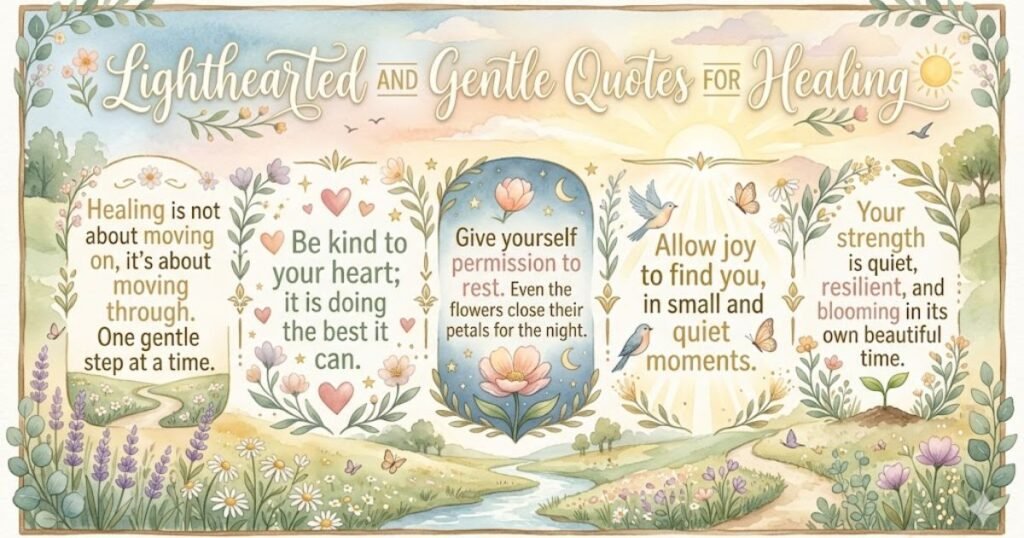 Lighthearted and Gentle Quotes for Healing