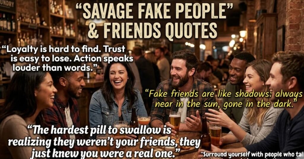 Savage Fake People and Friends Quotes