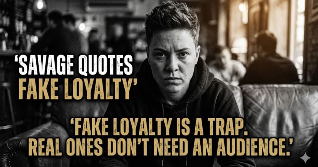 Savage Quotes About Fake Loyalty