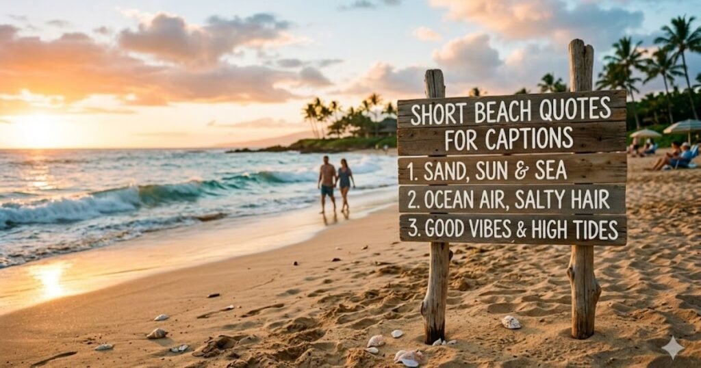 Short Beach Quotes for Captions
