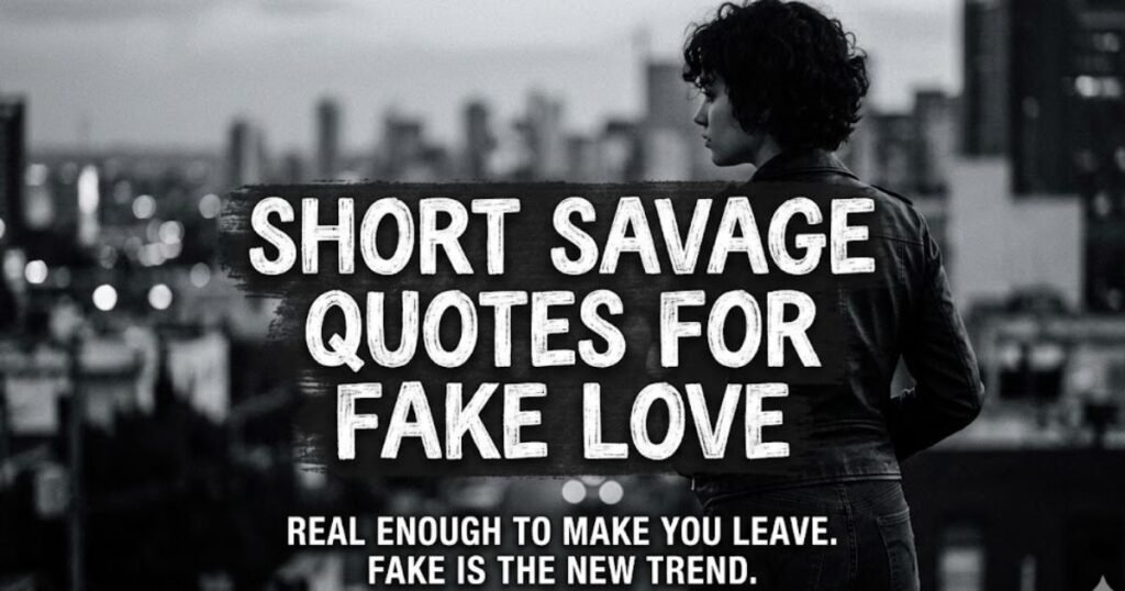 Short Savage Quotes for Fake Love
