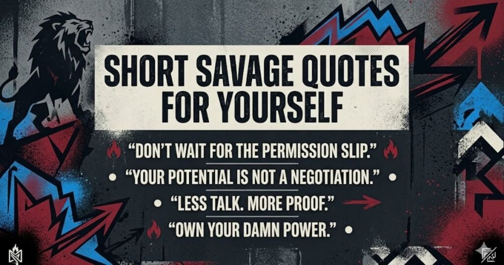 Short Savage Quotes For Yourself