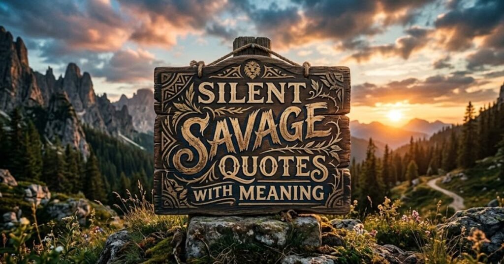Silent Savage Quotes With Meaning
