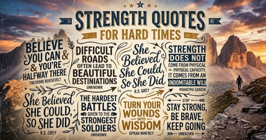 Strength Quotes for Hard Times