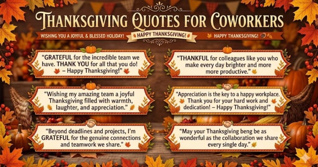 Thanksgiving Quotes for Co Workers
